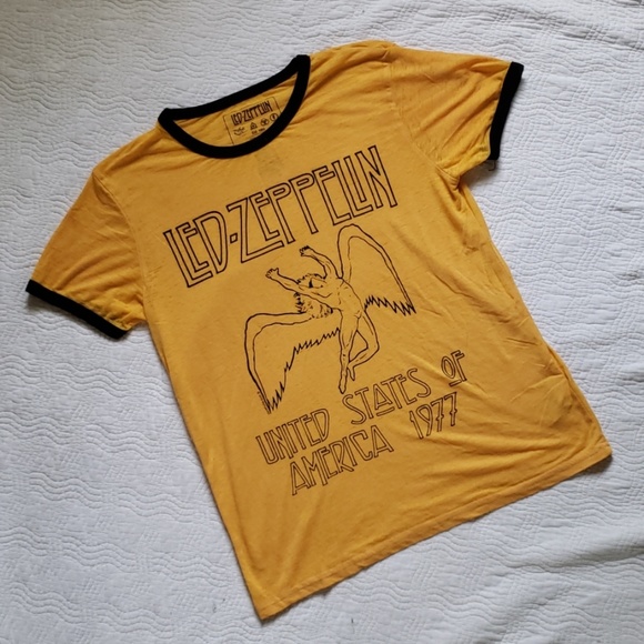 Led Zeppelin Yellow Ringer Tee | Poshmark